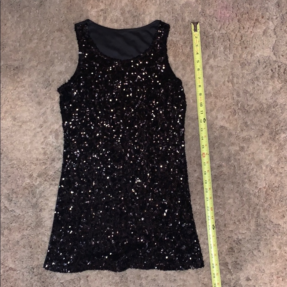 Black Sequin Tank